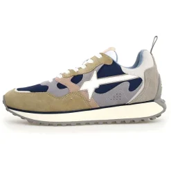 Hot W6YZ Sneakers en Cuir Loop kaki