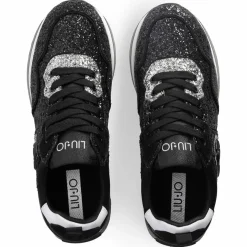 Femme Liu-Jo Sneakers en Cuir Louise noires/gris