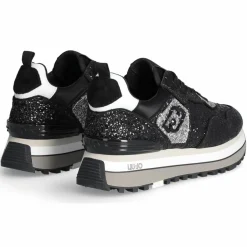 Femme Liu-Jo Sneakers en Cuir Louise noires/gris