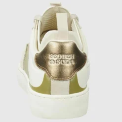 Femme Scotch & Soda Sneakers en Cuir Maora blanc/vert/doré