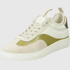 Femme Scotch & Soda Sneakers en Cuir Maora blanc/vert/doré