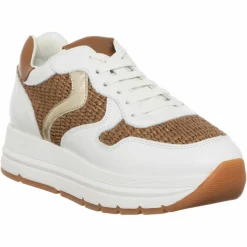 Femme Voile Blanche Sneakers en Cuir Maran blanc/marron