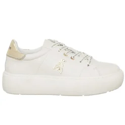 Patrizia Pepe Sneakers en Cuir Off blanc cassé