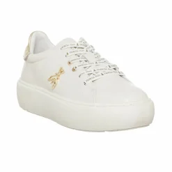 Patrizia Pepe Sneakers en Cuir Off blanc cassé