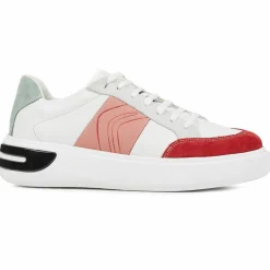 Femme Geox Sneakers en Cuir Ottaya blanc/multicolore