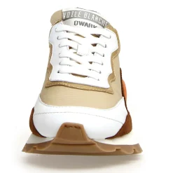 Femme Voile Blanche Sneakers en Cuir Pixie blanc/cognac/noir