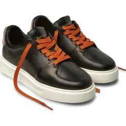 New Barracuda Sneakers en Cuir Pénélope noir/orange