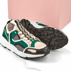 Femme Cosmoparis Sneakers en Cuir Popi vertes