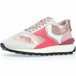 Outlet Voile Blanche Sneakers en Cuir Qwark blanc/rose