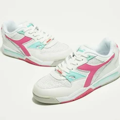 Best Diadora Sneakers en Cuir Rebound Ace rose/blanc/bleu