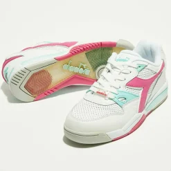 Best Diadora Sneakers en Cuir Rebound Ace rose/blanc/bleu