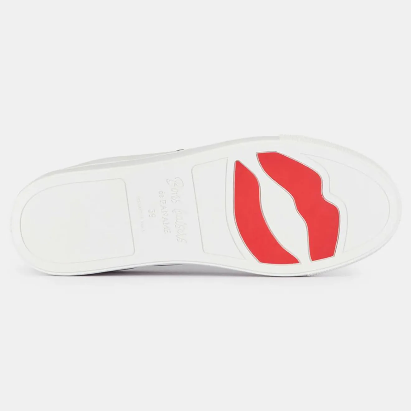 Discount Bons Baisers de Paname Sneakers en Cuir Simone blanc/doré