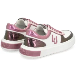 Femme Liu-Jo Sneakers en Cuir Sona blanc/rose