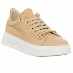 Femme Loretta Pettinari Sneakers en Cuir Sosa beige/Doré/blanc