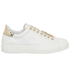 Femme Patrizia Pepe Sneakers en Cuir Voda blanc/doré