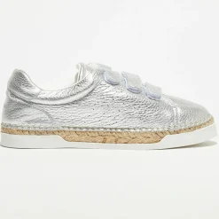 Outlet Canal Saint Martin Sneakers en Cuir Wonder argentées