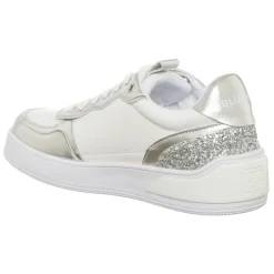 Discount Blugirl Blumarine Sneakers en Cuir Wow blanc/argenté