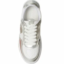 Discount Blugirl Blumarine Sneakers en Cuir Wow blanc/argenté