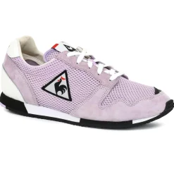 Clearance Le Coq Sportif Sneakers en Mesh & Velours de Cuir Made in France Race orchidée
