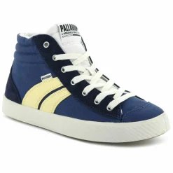 Hot Palladium Sneakers en Toile Pallaphoenix Cuff Rto bleu/jaune