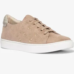 Femme Bocage Sneakers en Velours de Cuir à motifs Lauraine nude