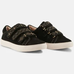 Femme Minelli Sneakers en Velours de Cuir Lucie noires