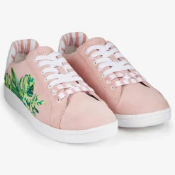 Hot Mellow Yellow Sneakers en Velours de Cuir Faleaf roses