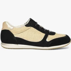 Femme Bocage Sneakers en Velours de Cuir biamtières Lyman noir/paille