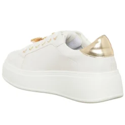 Femme Loretta by Loretta Sneakers Liz blanc/doré - Plateforme 5 cm