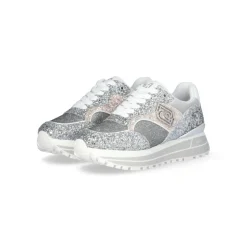Femme Liu-Jo Sneakers Maxi Wonder Argentées