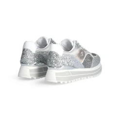 Femme Liu-Jo Sneakers Maxi Wonder Argentées