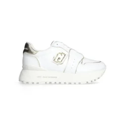 Online Liu-Jo Sneakers Maxi Wonder Blanches Or Clairs