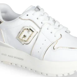 Online Liu-Jo Sneakers Maxi Wonder Blanches Or Clairs
