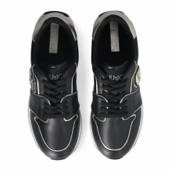 Femme Liu-Jo Sneakers Maxi Wonder Noires Or Clairs