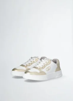 Clearance Liu-Jo Sneakers Me Blanches Or Clairs