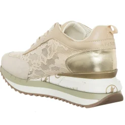 Hot CafèNoir Sneakers Moana beige/doré - Talon 5 cm