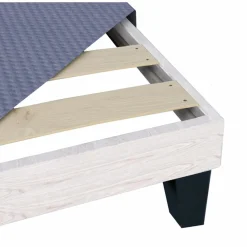 Hypsom Sommier tapissier à lattes en Kit Délicatesse gris - 180x200 cm