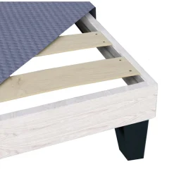 New Hypsom Sommier tapissier à lattes en Kit Délicatesse gris - 160x200 cm