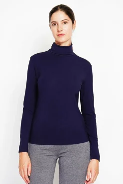 Best Assuili Sous-pull en Soie mélangée bleu nuit