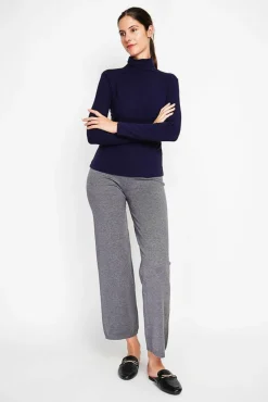 Best Assuili Sous-pull en Soie mélangée bleu nuit