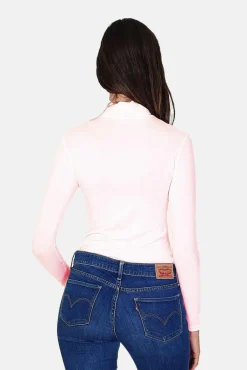 Assuili Sous-pull en Soie mélangée rose