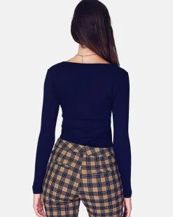 Outlet Assuili Sous-pull Marilyne bleu nuit