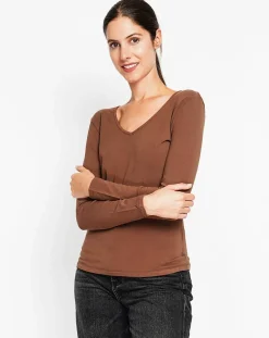 Femme Assuili Sous-pull Marilyne marron