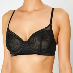New Huit Soutien-gorge avec armatures en Soie mélangée Captive noir