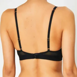 Femme Huit Soutien-gorge avec armatures en Soie mélangée Poprock noir