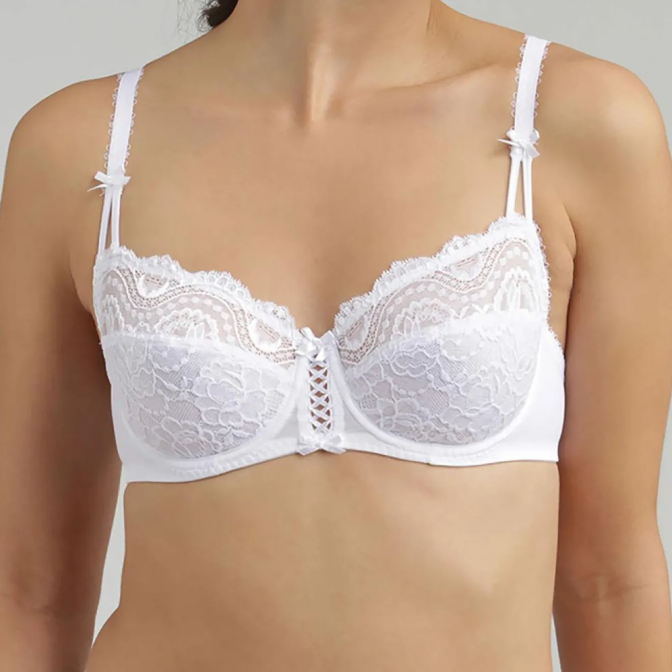 Best Playtex Soutien-gorge balconnet Flower Elegance blanc