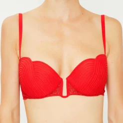 Best La Perla Soutien-gorge balconnet Garnet rouge