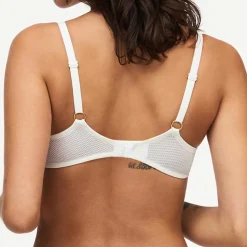 Femme Chantelle Soutien-gorge Coque Plongeant Fleurs ivoire/doré