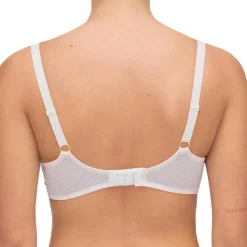 Femme Chantelle Soutien-gorge Coque Plongeant Fleurs ivoire/doré