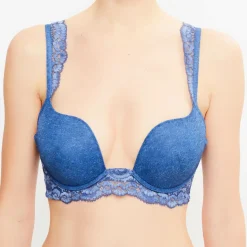 Femme La Perla Soutien-gorge push-up amovible Amethyst denim